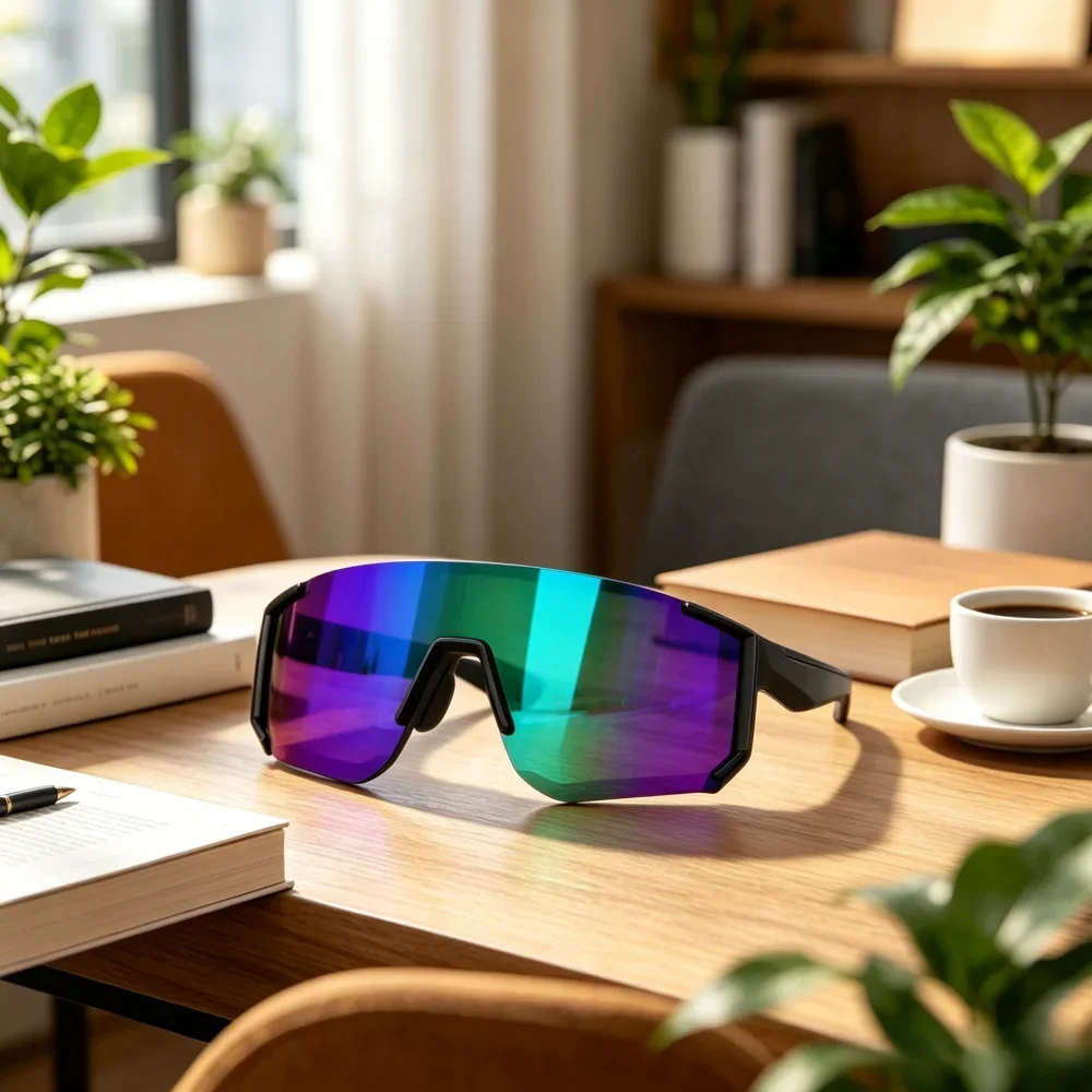 AI Smart Glasses Wireless Bluetooth Eyewear Headphones Hands Free Calling Music Play For Outdoor Cycling Sports