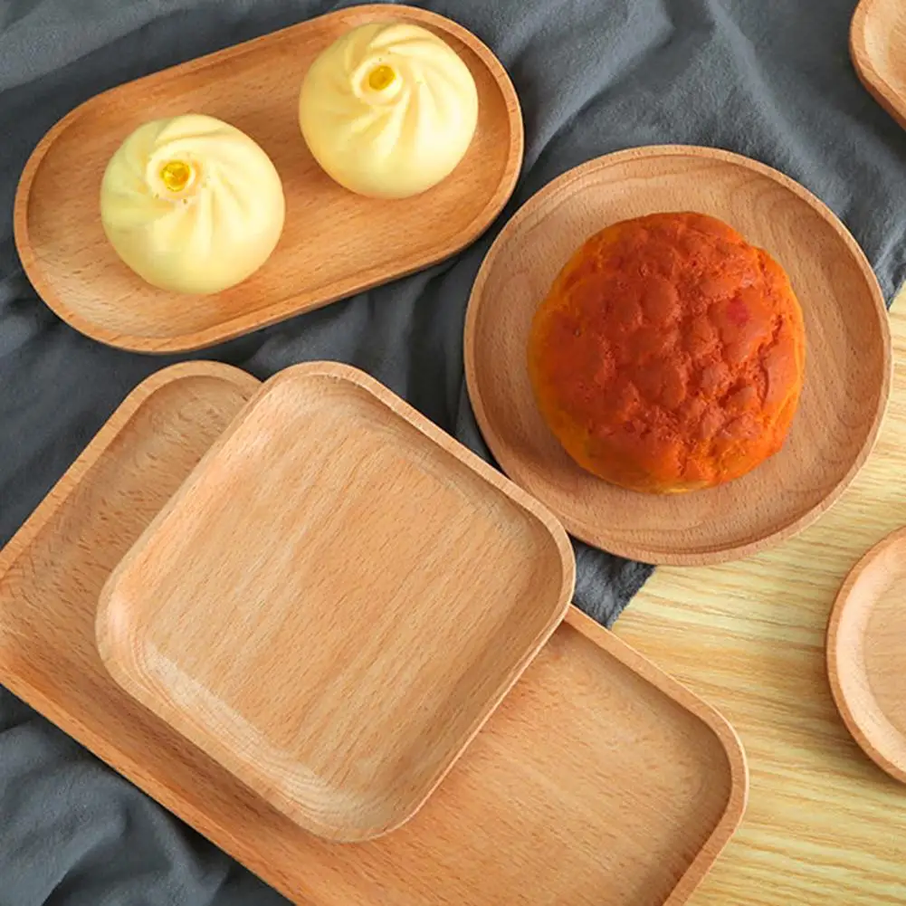 Multi Bamboo Tray Wood Saucer Flower Pot Tray Cup Pad Coaster Plate Kitchen Decorative Plate Creative Coaster Coffee Cup Mat