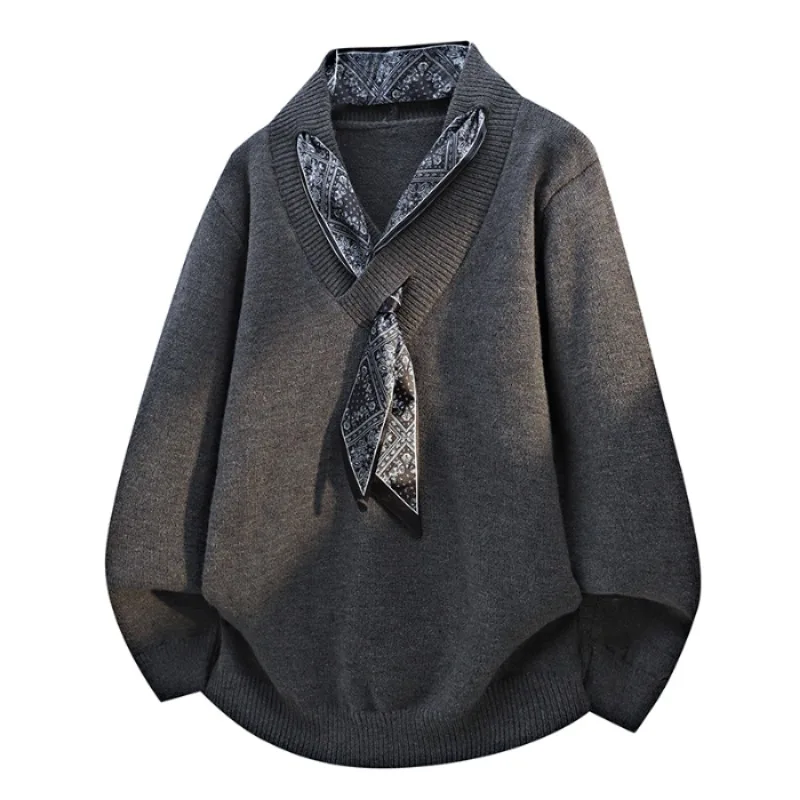 High Quality Mens Autumn Winter Thick Couple Loose Knit Sweater Warm Casual Knitted Outerwear Daily Clothes