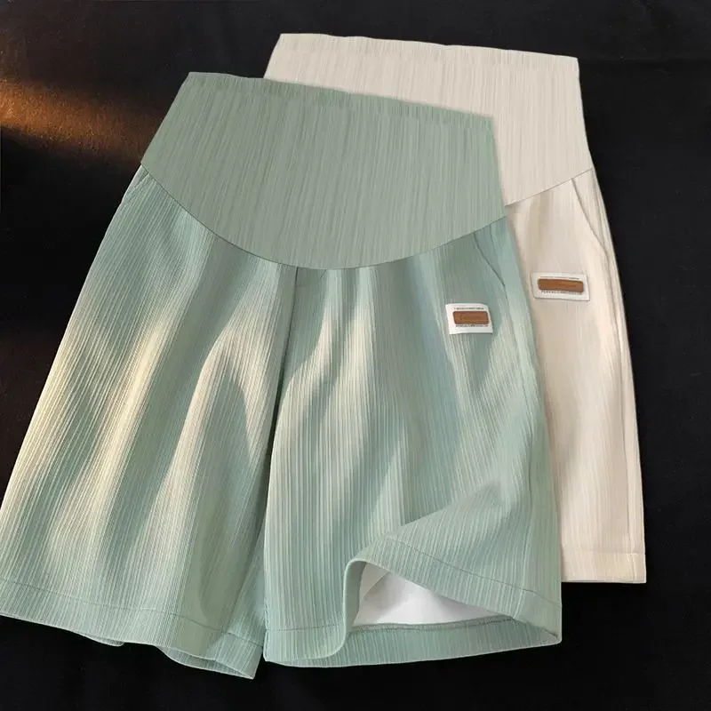 Maternity Shorts Wear Thin Ice Silk Wide-leg Pants in Summer, Loose and Casual Straight-leg Sports Pants in Summer, Summer Wear