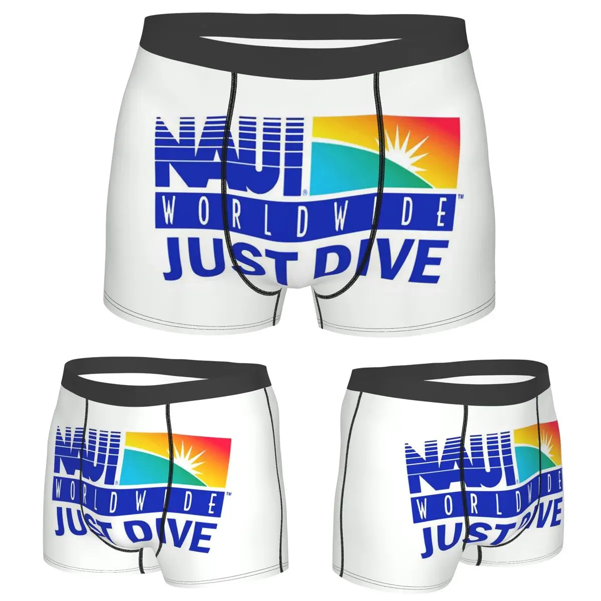 

Boxer Underpants Shorts NAUI The Difinition Of Diving Panties Male Ventilate Underwear for Homme Man Boyfriend Gift