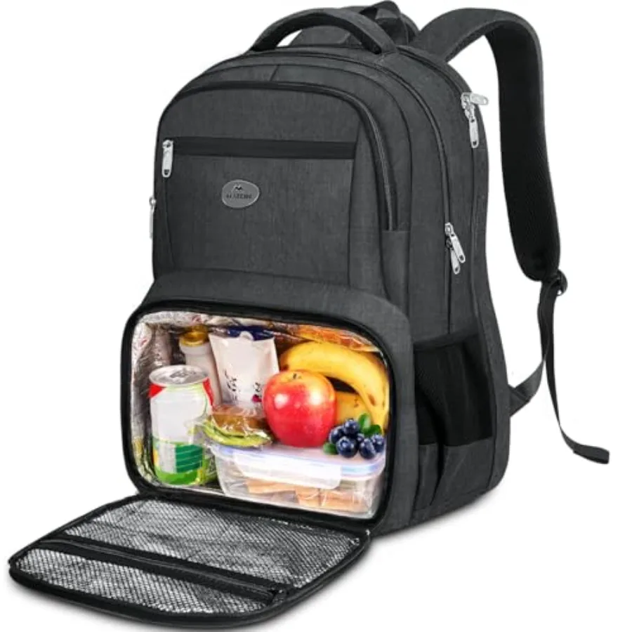 

Backpack for Men Extra Large Work Backpack with Lunch Compartment Water Resistant sulated Cooler Computer Bag Sturdy Padded Car