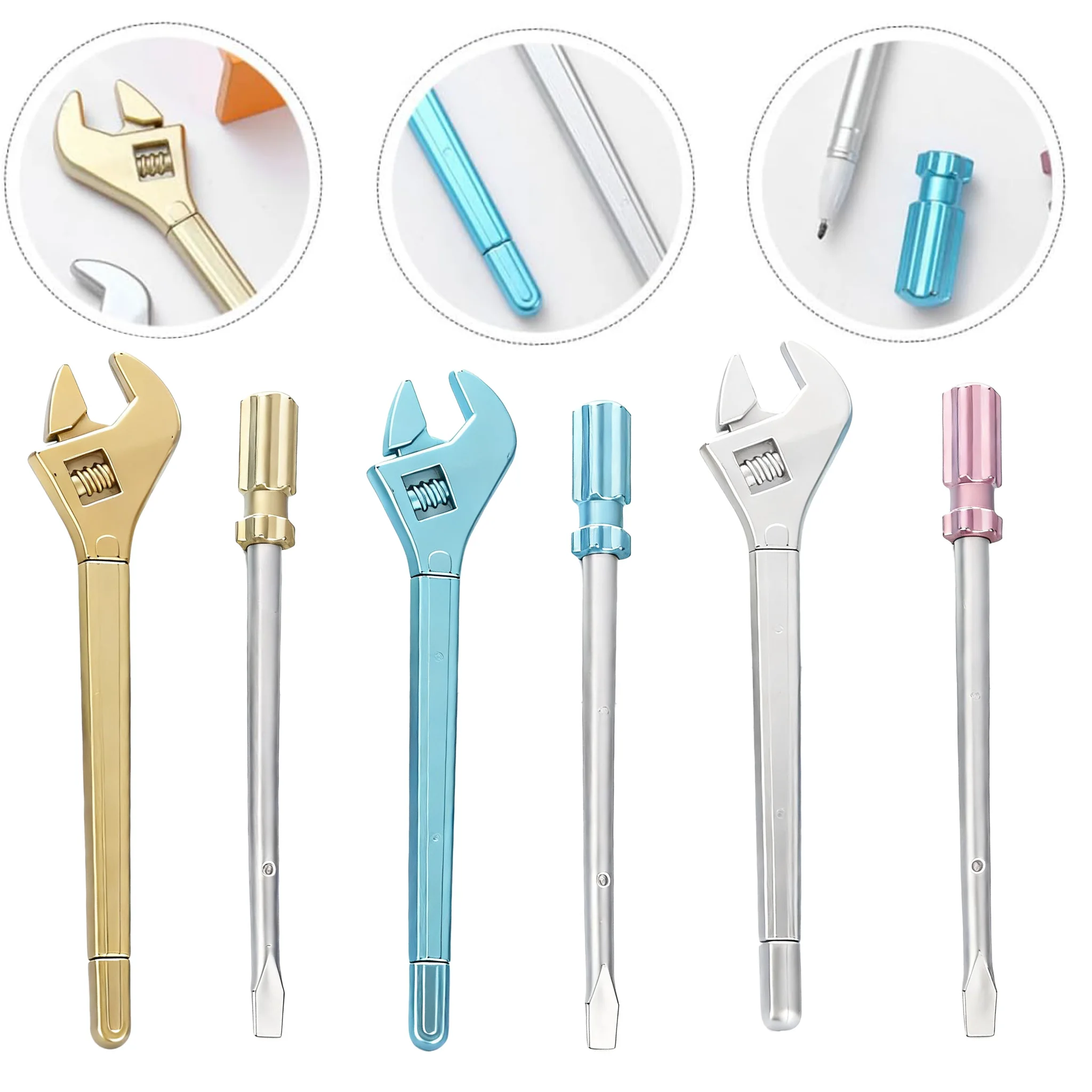 

6 шт., новинка, гелевая ручка, гаечный ключ, гелевая ручка, забавная отвертка, ручка для студентов, награды, рождественские чулки, наполнители