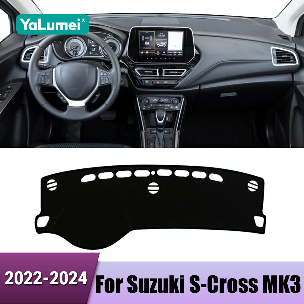 Für Suzuki S-Cross MK3 2022 2023 2024 Auto Dashboard Abdeckung Vermeiden Licht Pad Instrument Plattform Abdeckung Matten teppiche Zubehör
