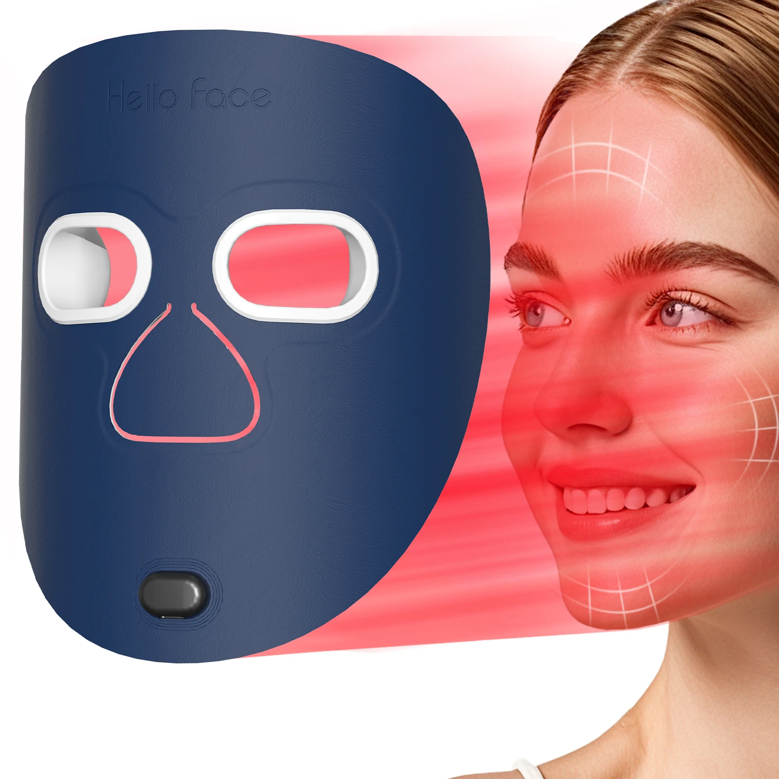 

2025 New Photon Face Mask Skin Rejuvenation Firming Red Light Rechargeable Silicone Face Mask