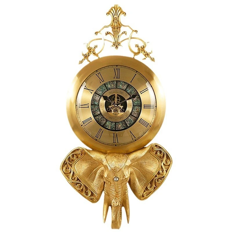 European light luxury clocks, wall clocks, living room home clocks, wall-mounted modern silence