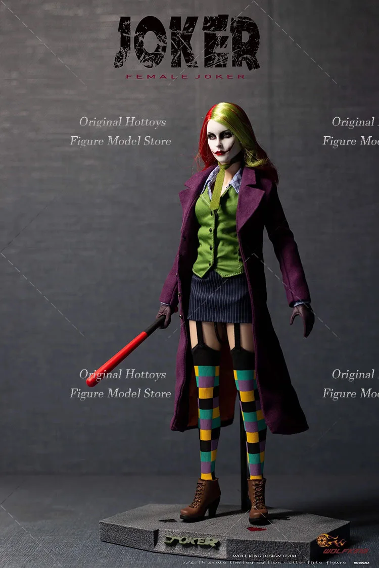 In Stock WOLFKING WK-89026A 1/6 Scale Soldier Female Joker Classical Character Full Set 12-inch Action Figure Model Collection