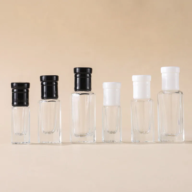 Wholesale 100pcs 3ml/6ml/12ml Empty Clear Glass Roll-on Bottle Essential Oil / Attar Oil /Massage Oil Portable Perfume Bottle