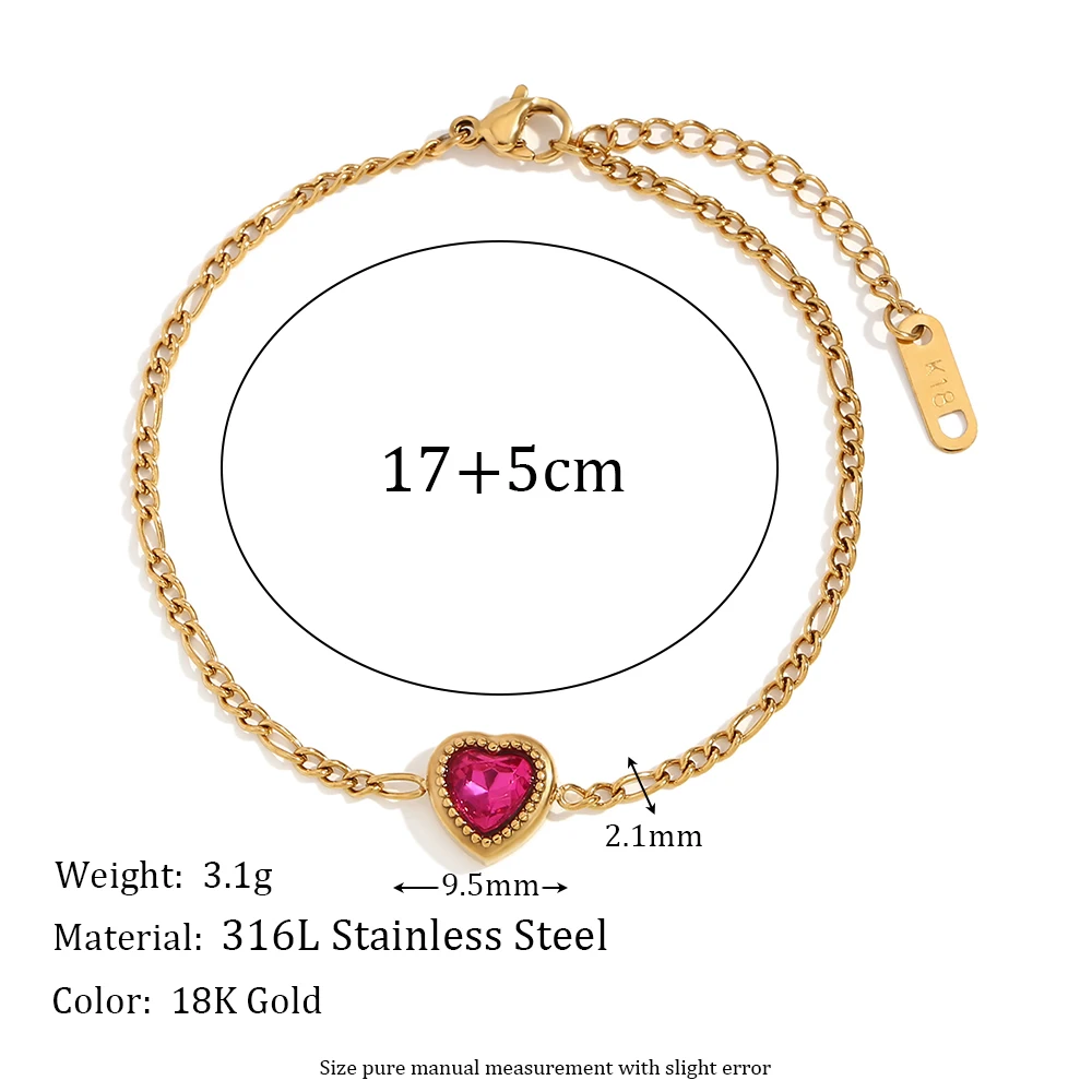 La.Muses Figaro Chain Love Stainless Steel Bracelet Women's Fashion Waterproof Daily Jewelry Accessories