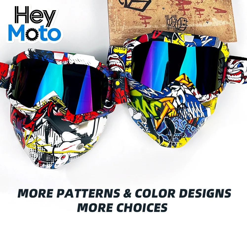 

Motorcycle Goggles Motocross Sunglasses Safety Protective MX Helmet Goggles Vintage Driving Glasses Outdoor Protector Cover
