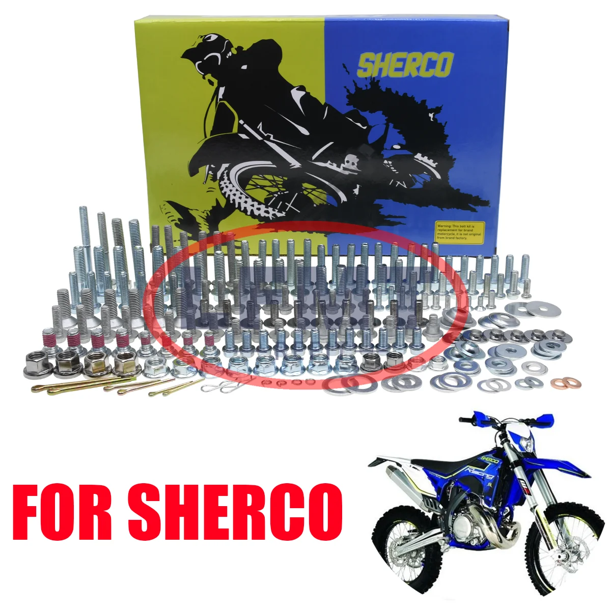 

Motorcycle emergency kit including screws nuts washers For SHERCO SE-R SEF-R SE-Factory SEF-Factory 125-500 2013-2024 dirt bike