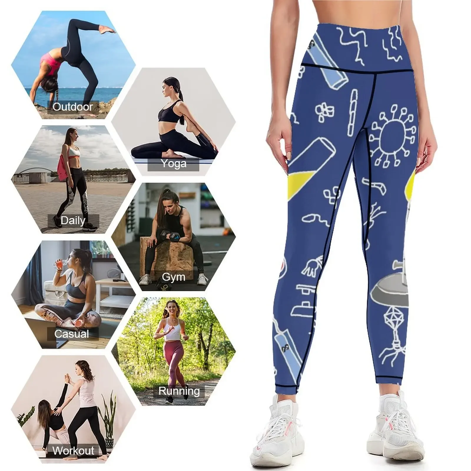 Microbiology Lab Bunsen Burner Loop Flame Leggings Sports pants for Fitness's gym clothes push up legging Womens Leggings 4