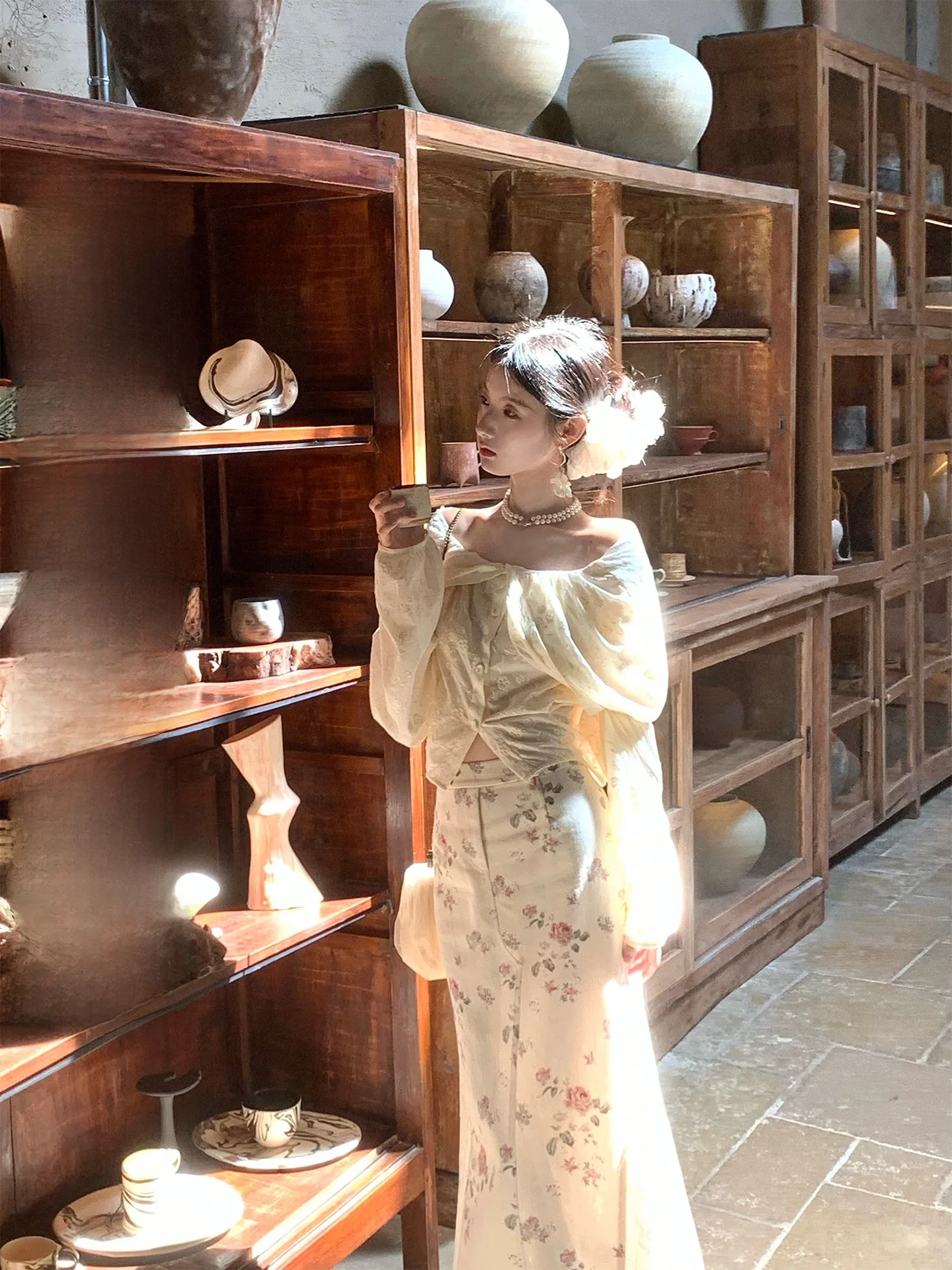 

Ele белый винтажный двусторонний топ на одно плечо для женщин, весна-лето, женская блузка Walkink Jingzhao Faion