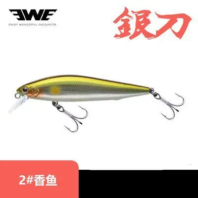 EWE Zilver Mes Afstandsschot Zinkende Minnow Vissen Lokken 7/10/14/18g Volledige Zwemmen Laag Kunstmatige Wobbler Harde Aas 65/80/100mm