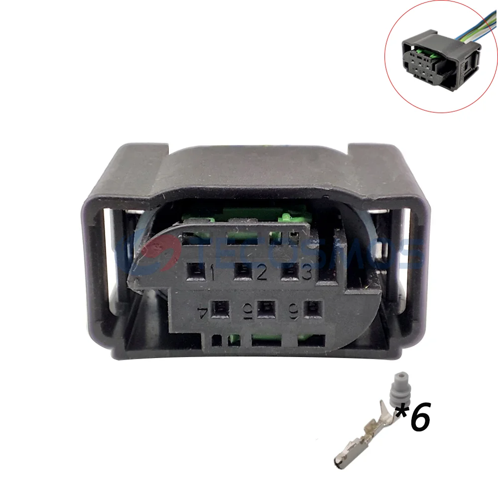 6 Pin Auto connector Air Suspension Ride Height Level Sensor Plug 1-967360-1 968303-1 1-967616-1 8366590 For BMW VW 8 366 590