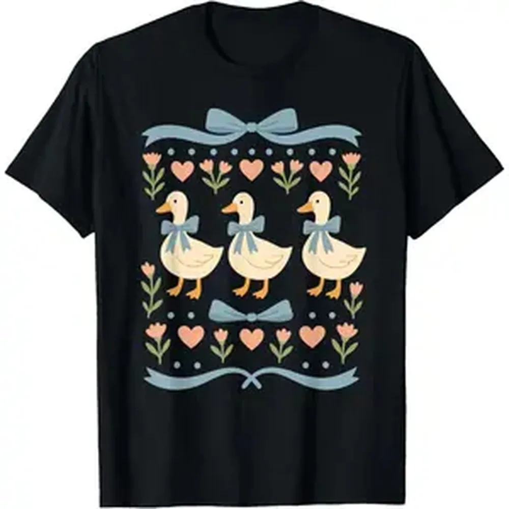 1980s Blue Ribbon Goose with Hearts - Vintage 80s Goose T-Shirt