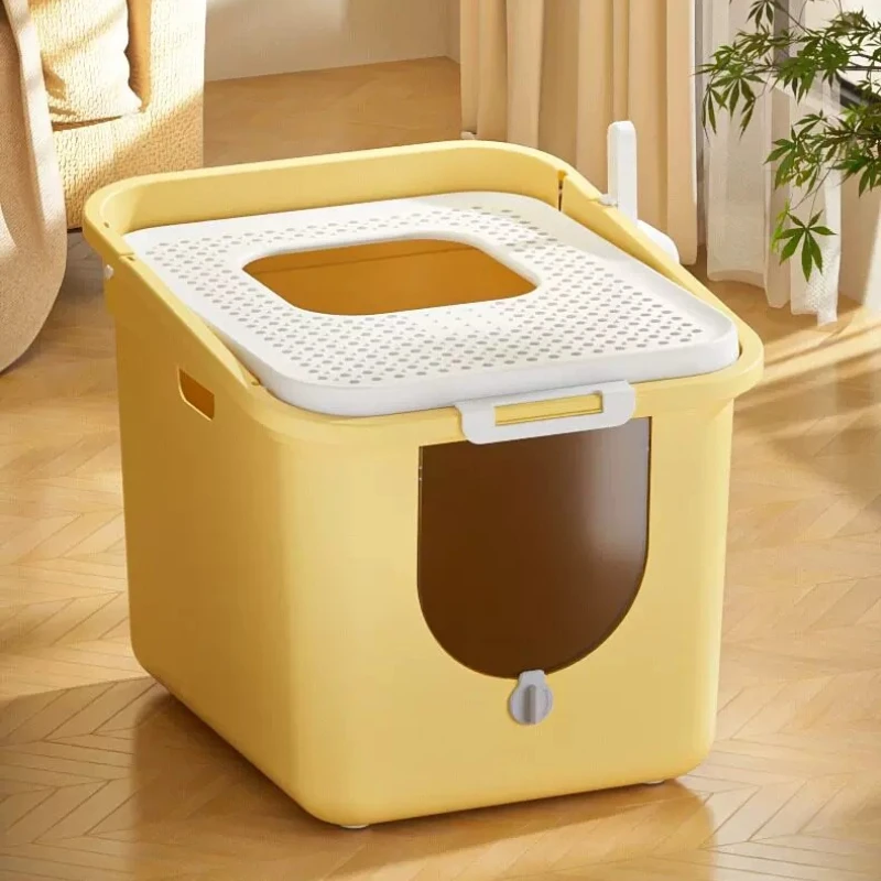 Side Entrance Training Litter Box Castle For Cats Luxury Closed Accessories Litter Box Defecation Arenero Para Gatos Home Items