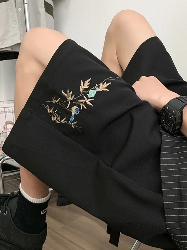 

New Chinese Sle Men's ort Pants Summer Thin Straight Leg Casual Loose Sports Five-Pointed Pants Trendy Loose Elastic Waist