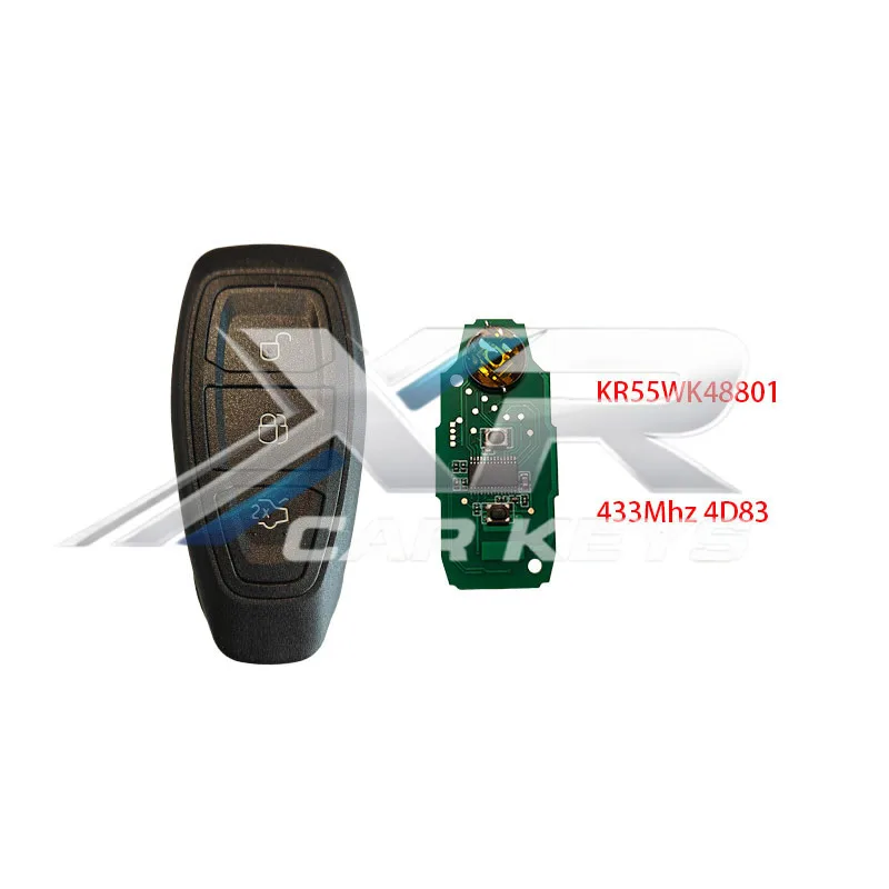 KR55WK48801 KR5876268 K1BT-15K601AB Smart Remote Car Key For Ford Kuga Fiesta Focus Grand C-Max 433Mhz 4D83 ID49 Keyless Go - view 3