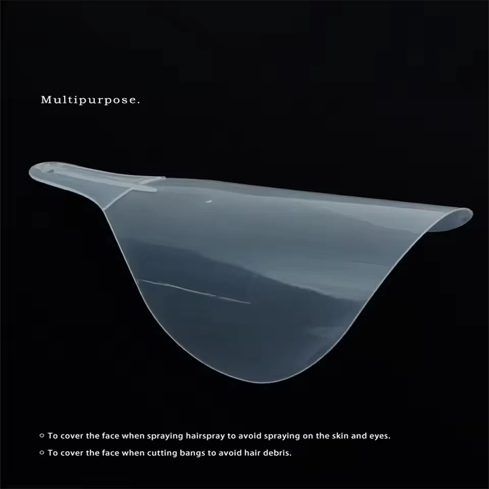 YUNTE رذاذ الشعر البلاستيكي الشفاف درع الوجه منصات قص الشعر صالون تصفيف الشعر مقاوم للماء رذاذ الدروع لحماية عيون الوجه