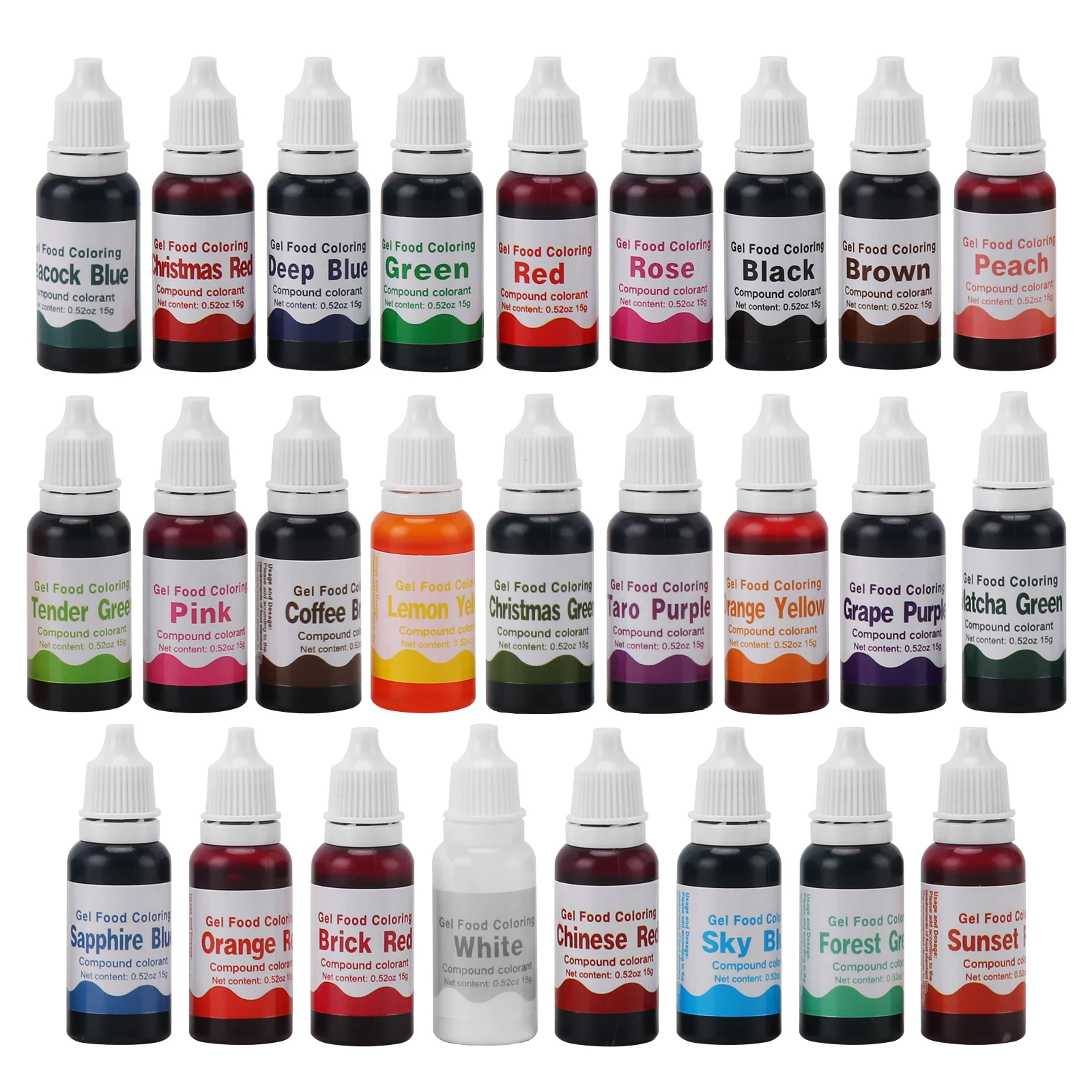 Factory sale 26 Colors Box 15g Food Coloring Gel for Baking Fondant Cooking Food Color Cake Coloring Cake Decorating
