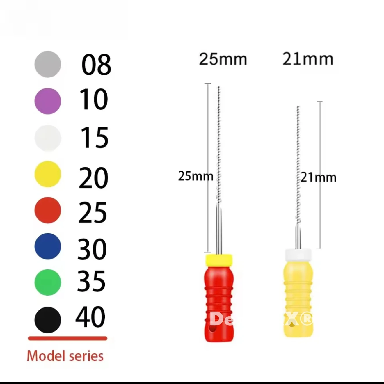 6 Stück/Box Multi-Größen 25mm K-Feilen Werkzeuge Edelstahl Handfeilen-Set 25MM Präzisionswerkzeuge – Detail 4