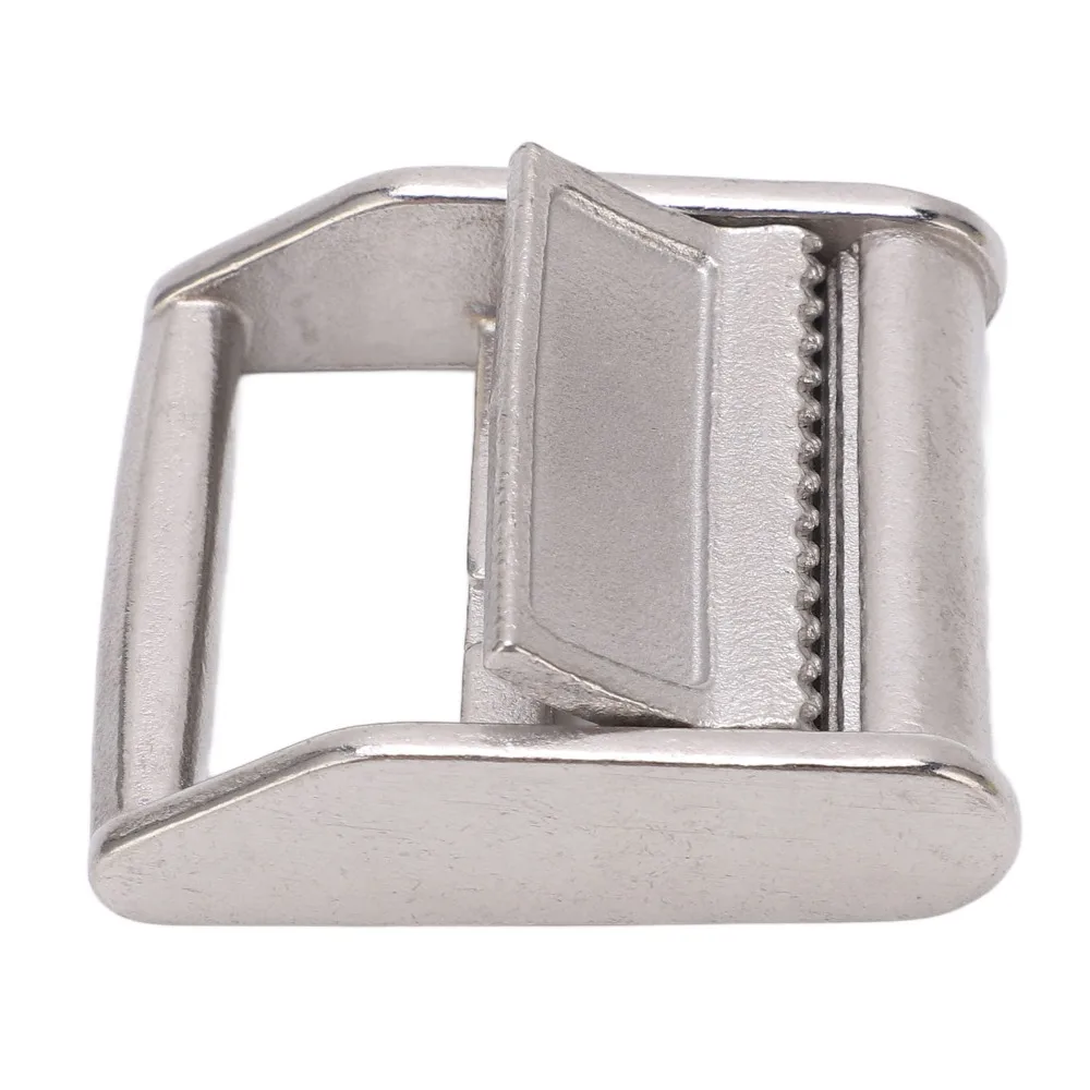 2 Pcs 38mm Cam Flap Buckle Stainless Steel Heavy Duty Press Tie Down Fastener Adjustable Strap Release Buckle Webbing Strap