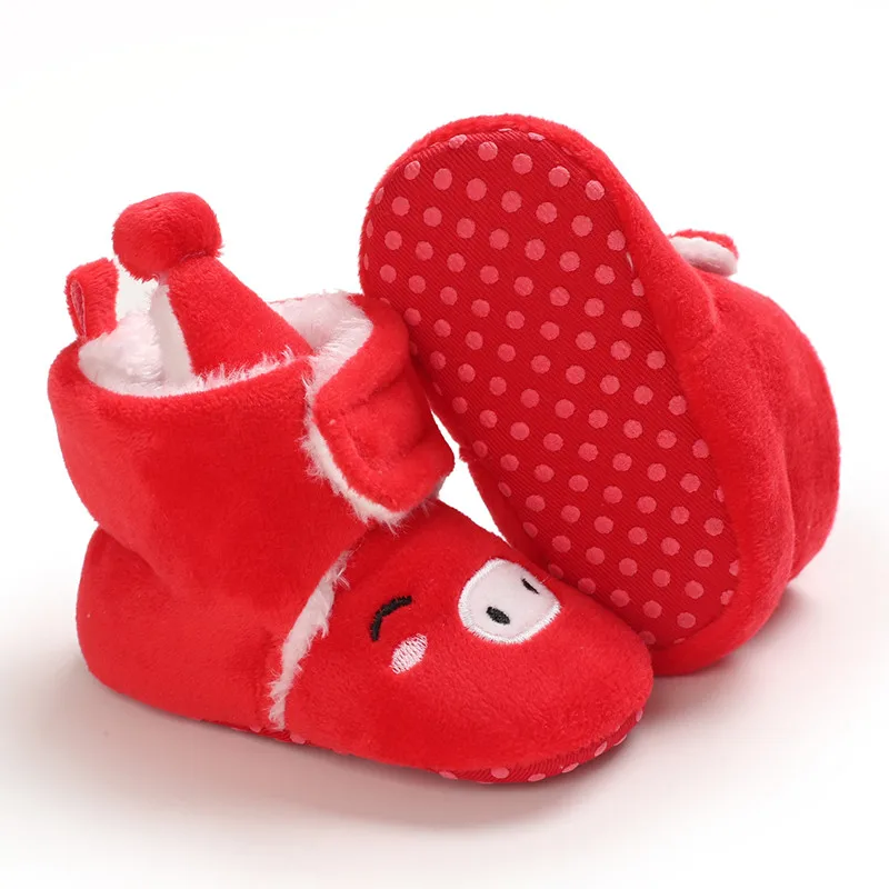 Novo Inverno Baby Snow Boots Cotton Warm Soft Sole First Walking Shoes for Newborn Girls 0-18 Months view 2