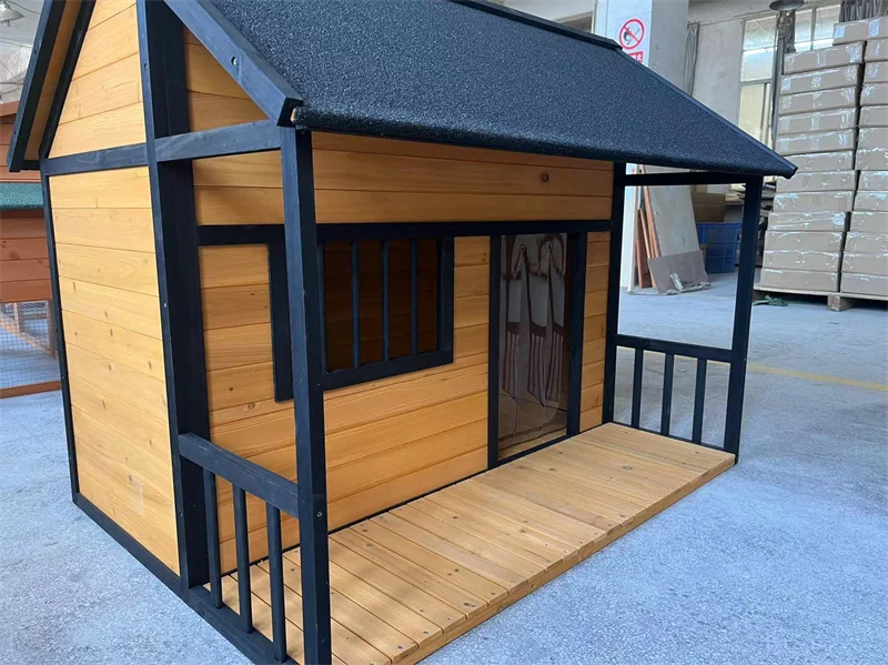 Hot selling outdoor pet kennel dog villa solid wood environmental protection dog house