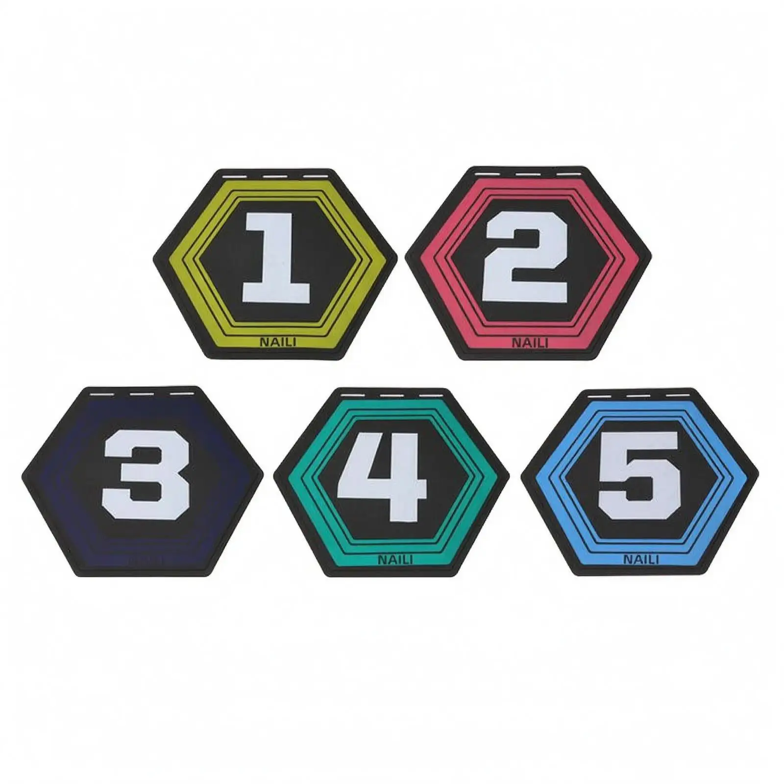 5-pecas-de-marcadores-hexagonais-numerados-com-numeros-impressos-para-marcacao-de-solo