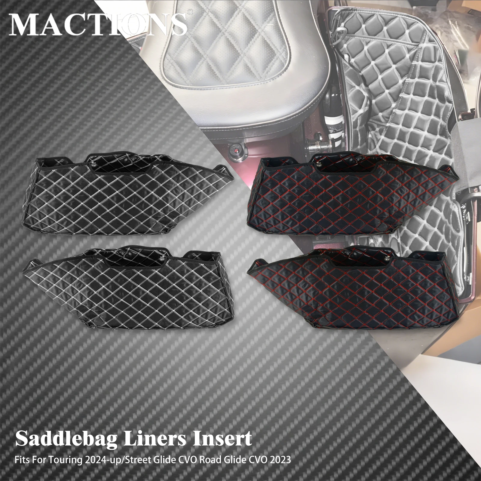 

Мотоциклетная седельная сумка, вкладыши, сумки, вставка для ковра для Harley Touring Road King Electra Glide Ultra 2024-Up Street Glide CVO 2023