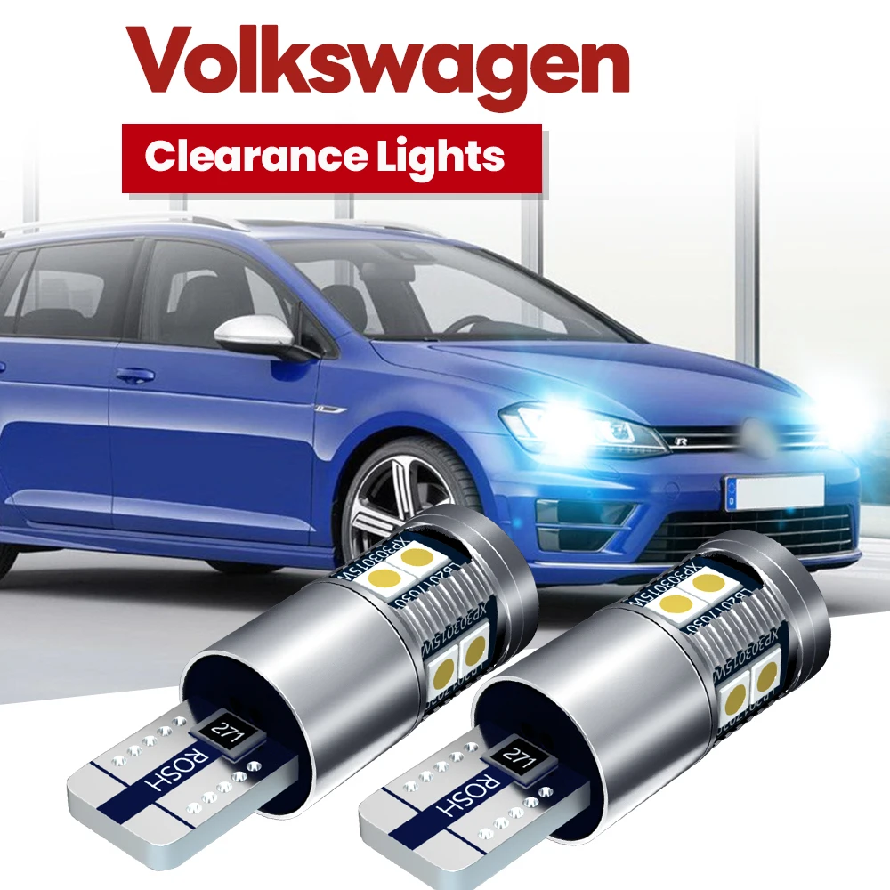 2 Stück T10 W5W LED-Positionsleuchten für VW Golf 2 3 4 5 6 7 Jetta Polo 6R 6C 6N 6N1 6N2 9N 9N3 Passat B5 B6 B7 B8 CC Canbus