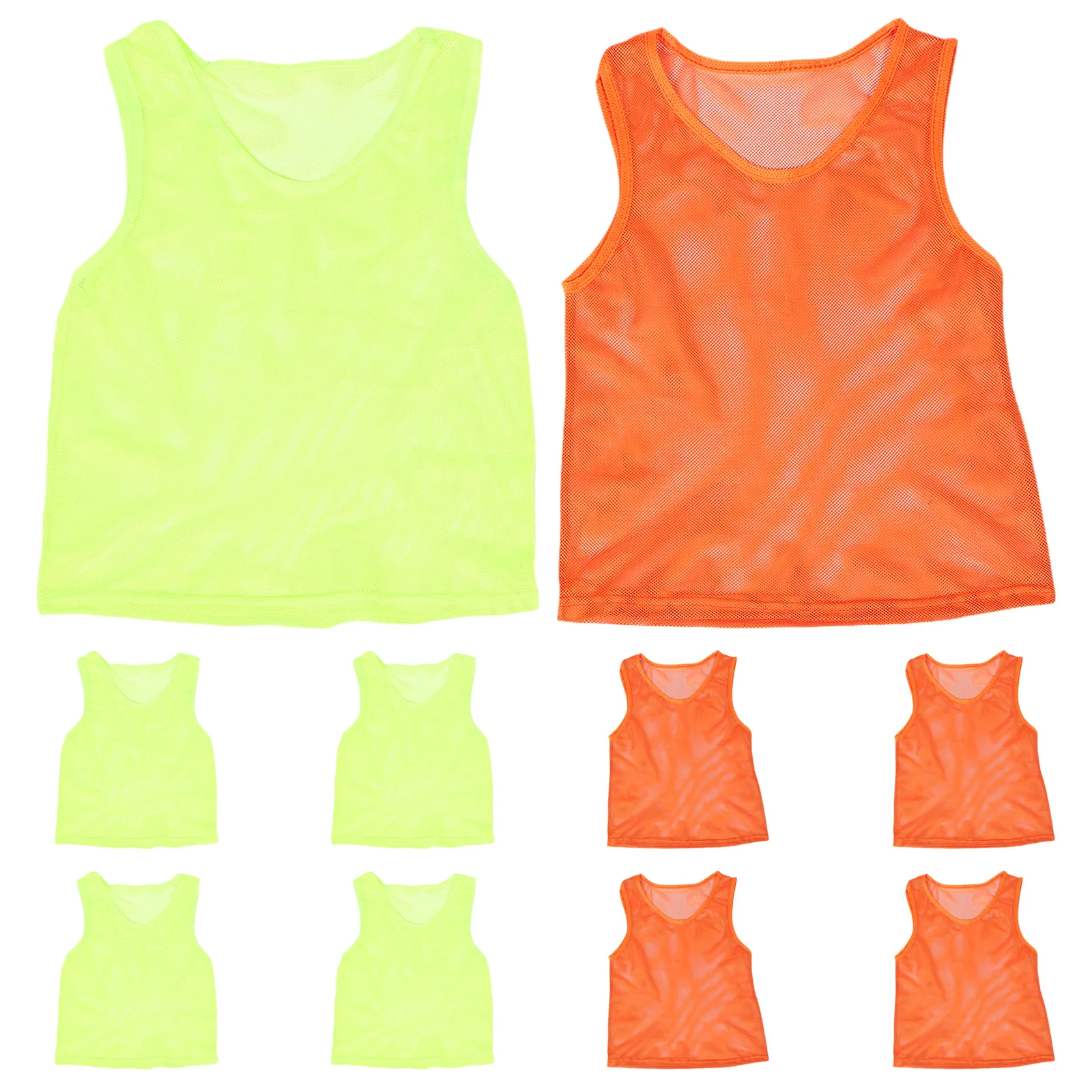 12 قطعة من سترات تدريب فريق كرة القدم للشباب للأطفال بدون أكمام قابلة للتنفس، معدات ممارسة كرة السلة وكرة القدم
