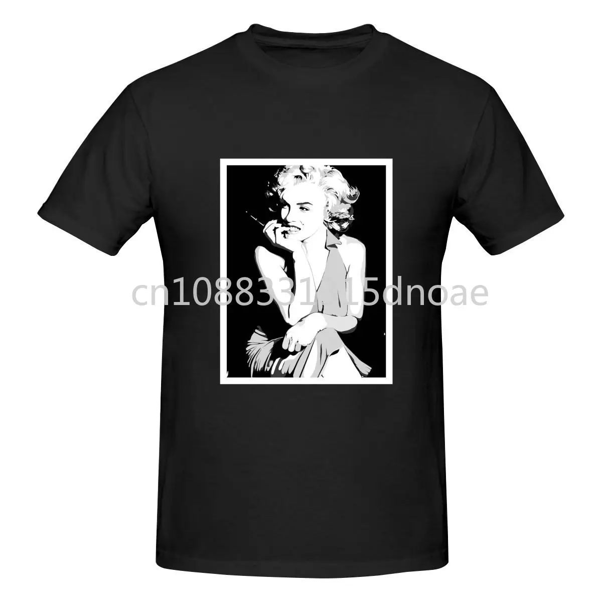 Marilyn Monroe Art T-shirt Men Print Round Neck T-shirt Summer Fashion Short Sleeve Cotton T Shirt