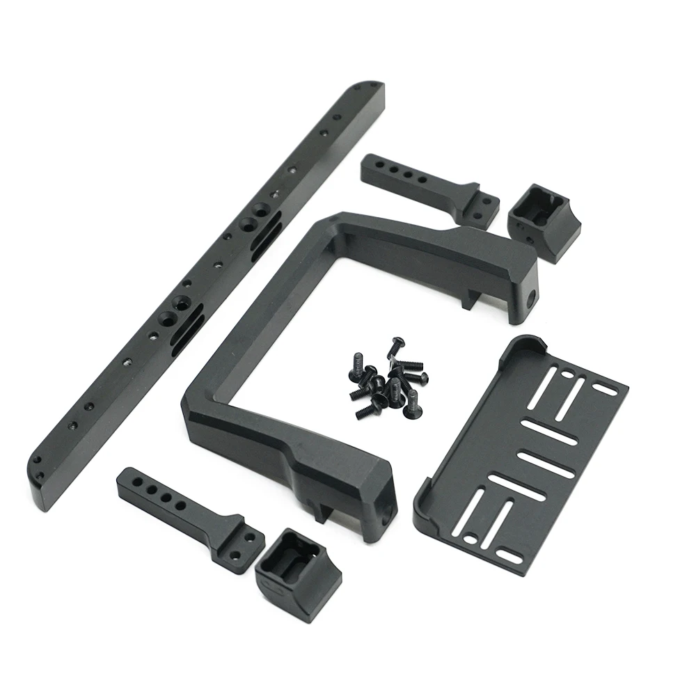 AXSPEED CNC Metal Alloy Front / Rear Bumper with Winch Mount for TRX-4 TRX4 Defender 1/10 RC Crawler Car Model Upgrade Parts
