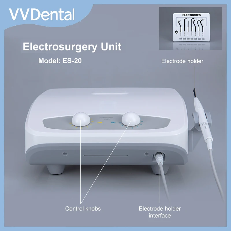 

Dental Electrosurgery System High Frequency Portable Dentisty Electricity Knife Electric Surgical Scalpel Unit with 7 Electrodes