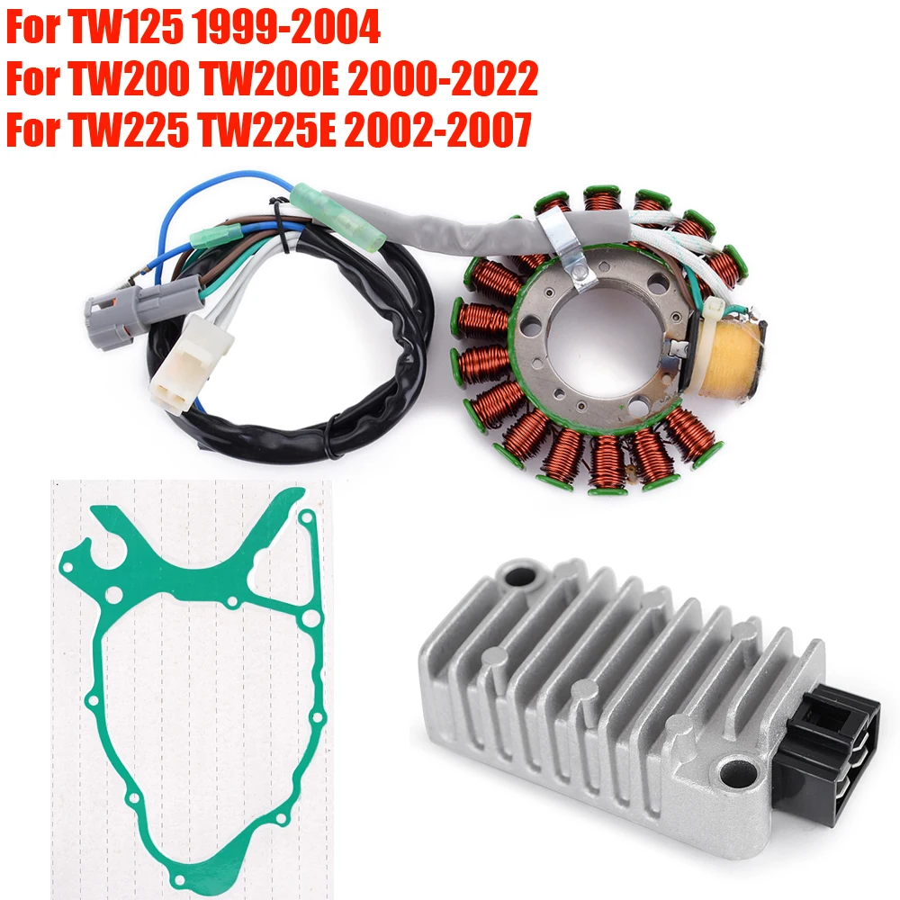 TW 125 200 225 Regulator Rectifier + Stator Coil Gasket For Yamaha TW125 1999-2004 TW200 TW200E 2000-2022 TW225 TW225E 2002-2007