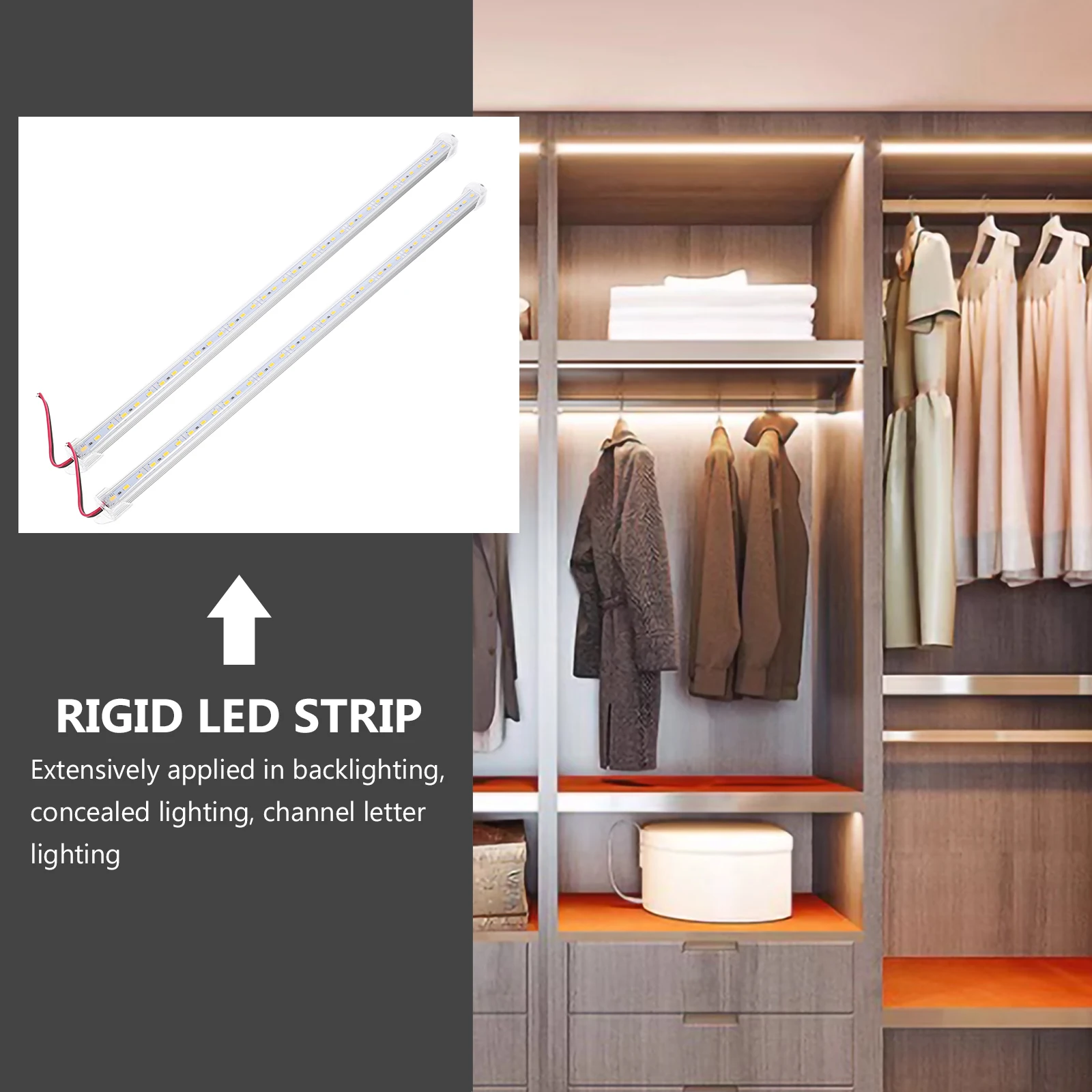 

2pcs LED Strip 50cm 12V 36SMD 12V Led Bar Rigid Led Bar Light Light 5630 Rigid Aluminium IP65 Home RV Accessories