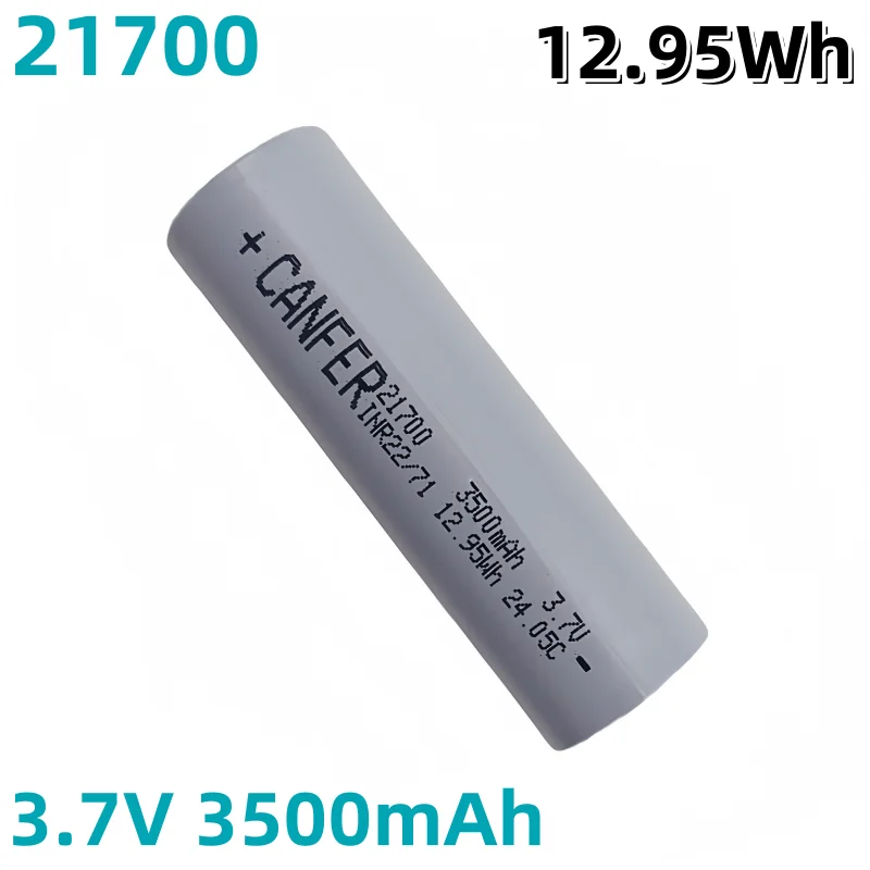 Batterie aste au lithium-ion, haute décharge, adaptée aux lampes de poche LED, outils électriques, 21700 V, 3.7 mAh, 3500