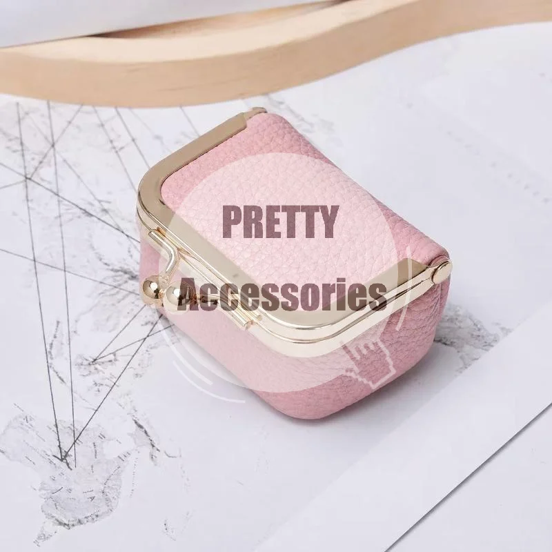 Women's Mini Jewelry Box Kiss Lock Coin Bag Travel Ring Box For Storing Earrings