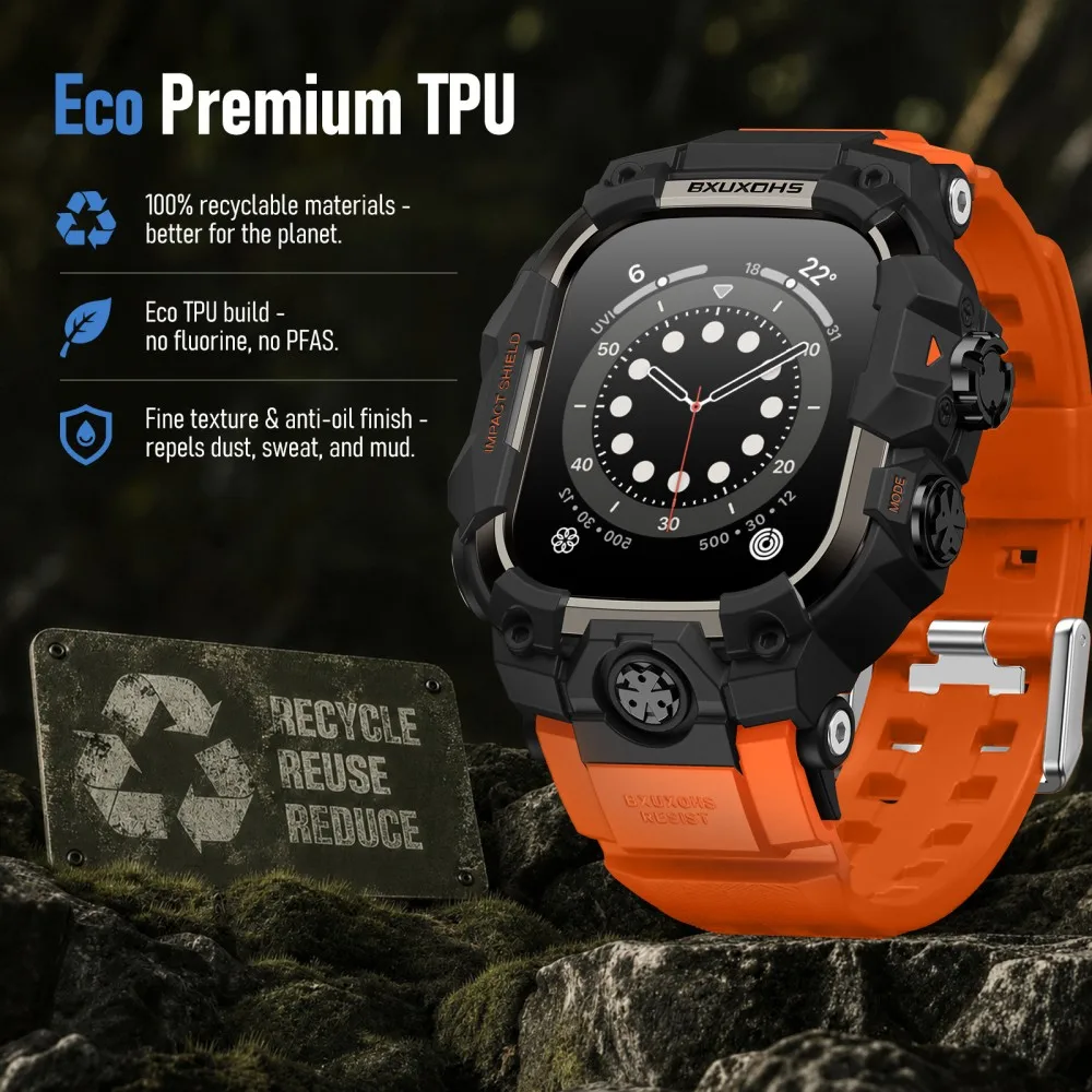 Luxury Modification for Apple Watch Ultra 11 10 9 8 7 6 5 4 SE Integrated Protective Case Strap For iWatch Series 49mm 46 45 44