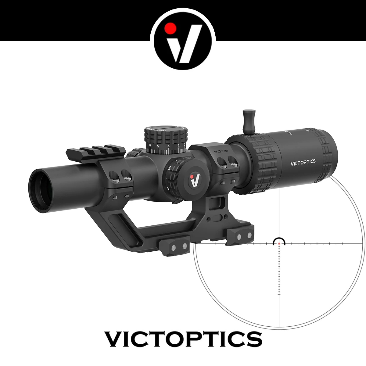Victoptics S6 1-6x24i Cannocchiale LPVO SFP con Kit di Montaggio AR Picatinny Estremo Monopezzo