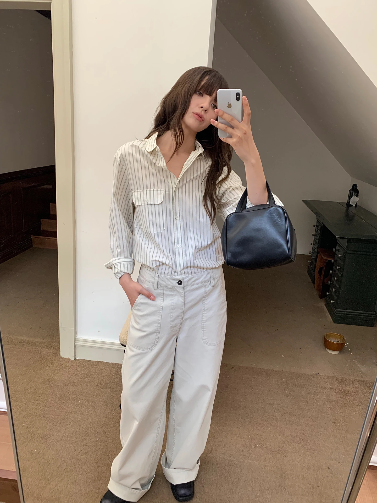 

Повседневная женская коллекция из чистого хлопка с вертикальными полосками, простой дизайн, женская осенняя коллекция Premium Faion Kernel Cosmos