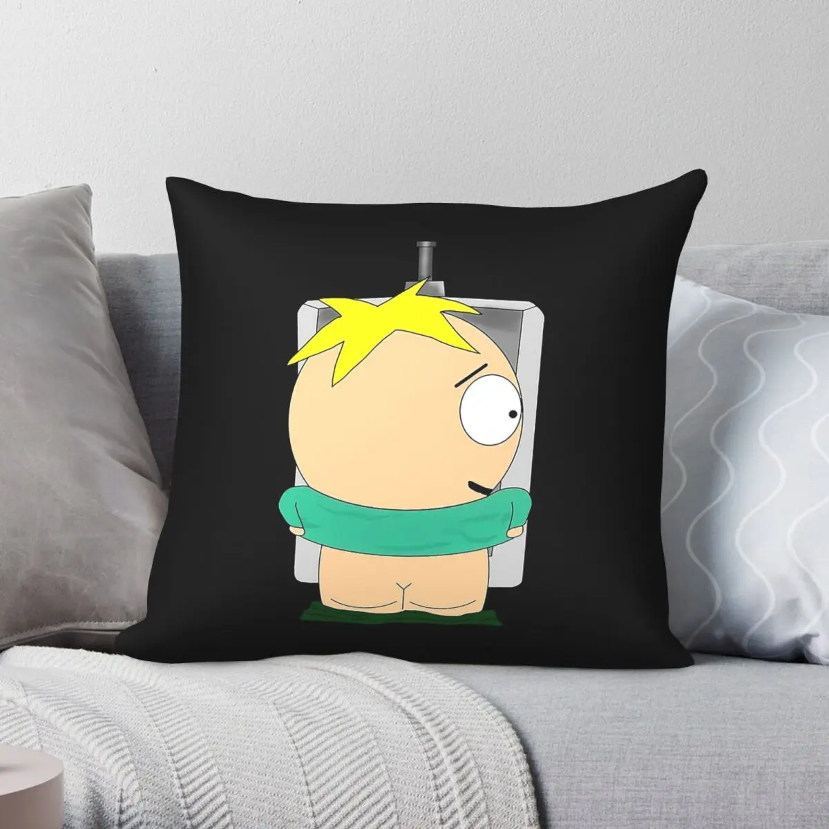 Butters Stotch Pillowcase Polyester Linen Velvet Printed Zip Decorative Throw Pillow Case Bed Cushion Cover