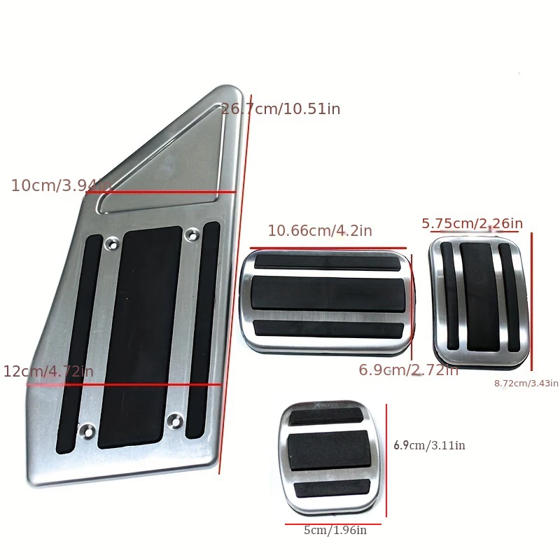 Car Rest Brake Accelerator Fuel Gas Pedal Cover Pad For Peugeot 3008 5008 GT DS DS 7 CROSSBACK LHD Pedal Pad Mats Cover