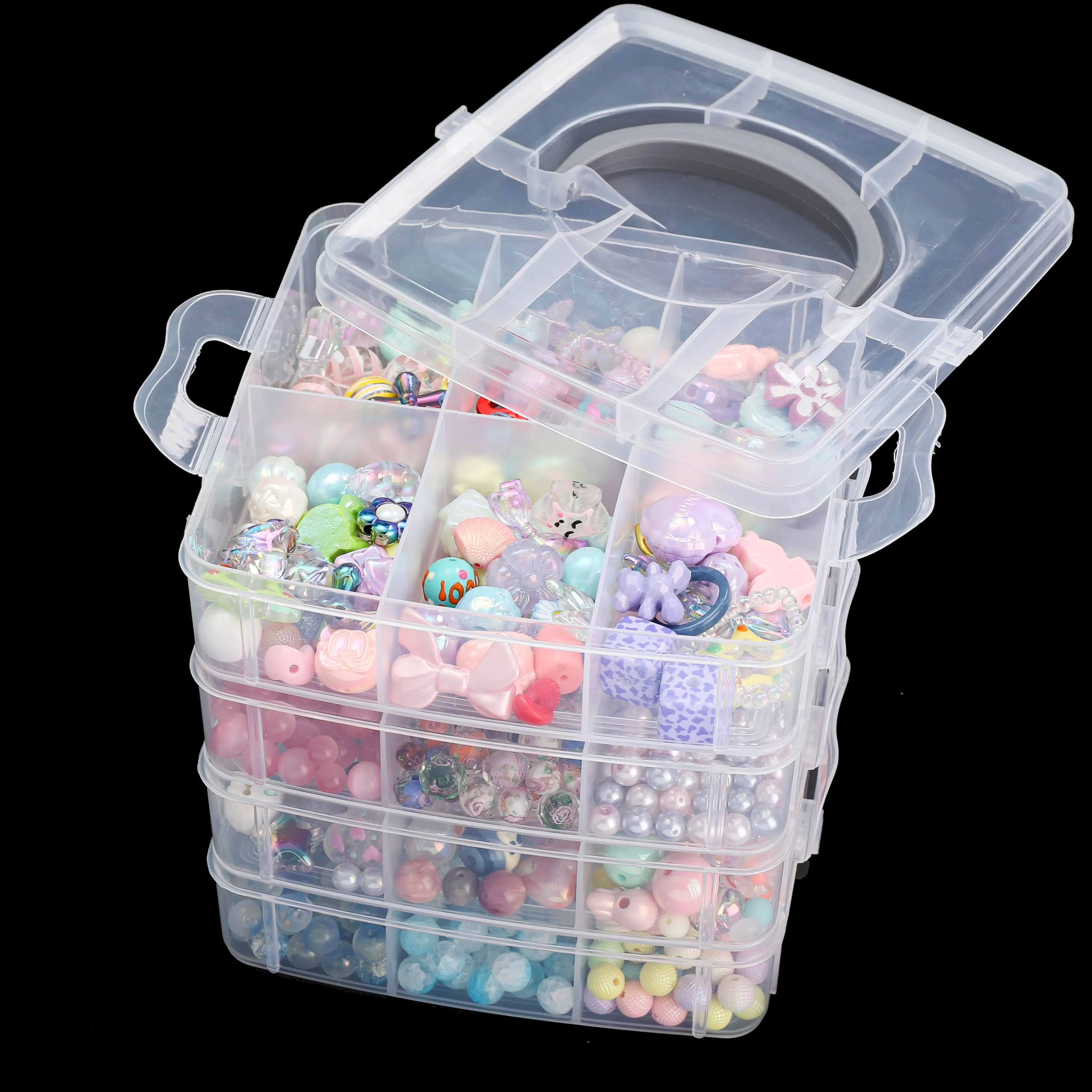 3/4/5 Layer Multifunctional Storage Box For Jewelry Beads DIY Handmade Crafts Stackable Organizing Box Practical And Convenien
