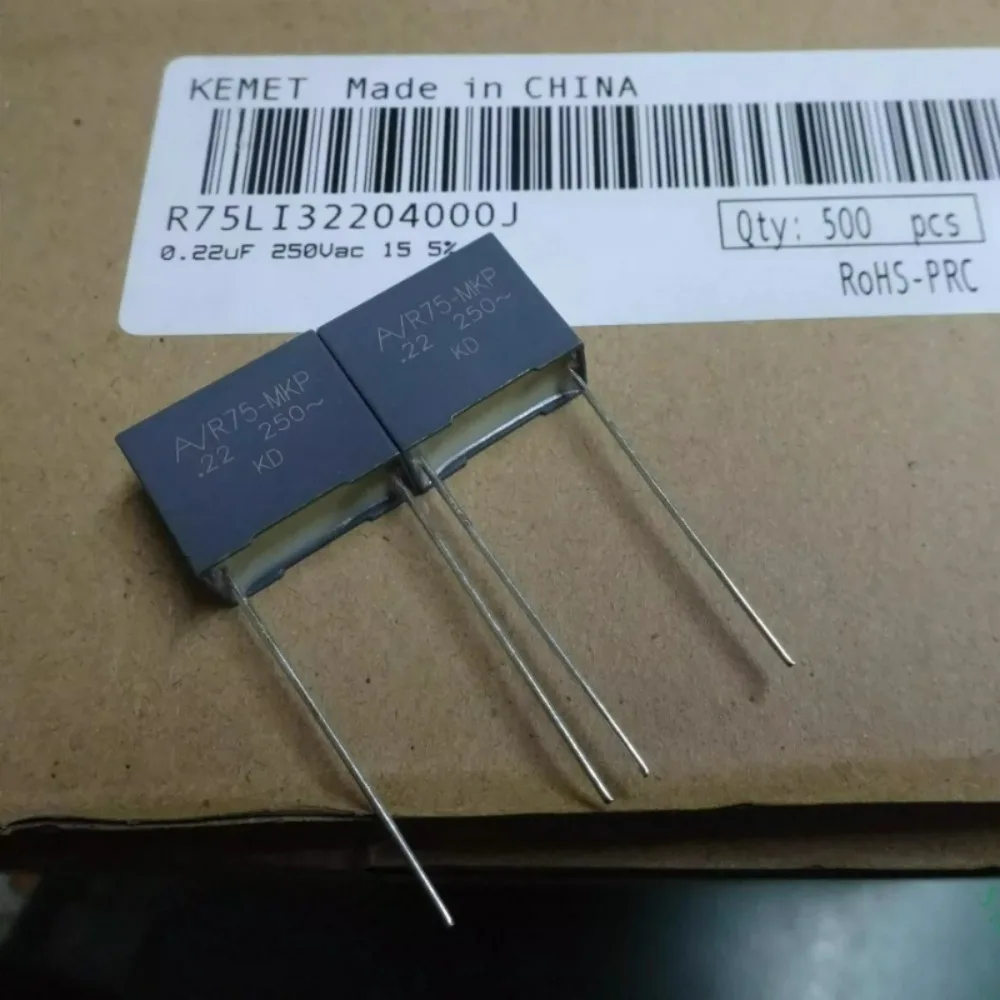10pcs/lot AV R75 0.22uf 250VAC 220nf u22 224 Brand New 15mm Film Capacitor (Thickness: 8mm) R75LI32204000J