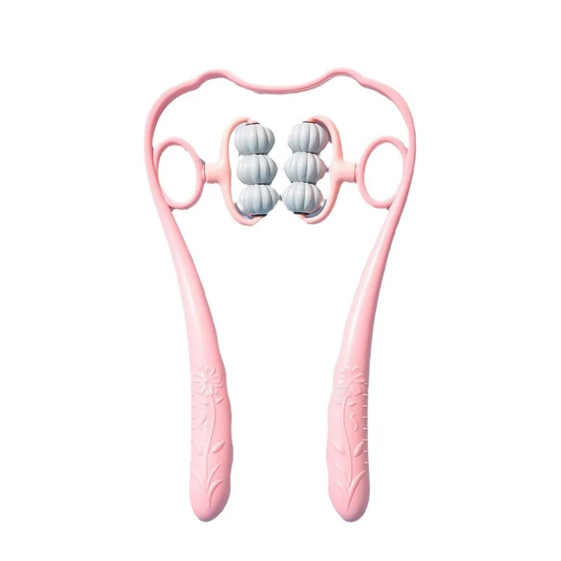 Rotatable 6-wheel cervical spine massager manual neck clip neck shoulder neck waist leg kneading manual massager