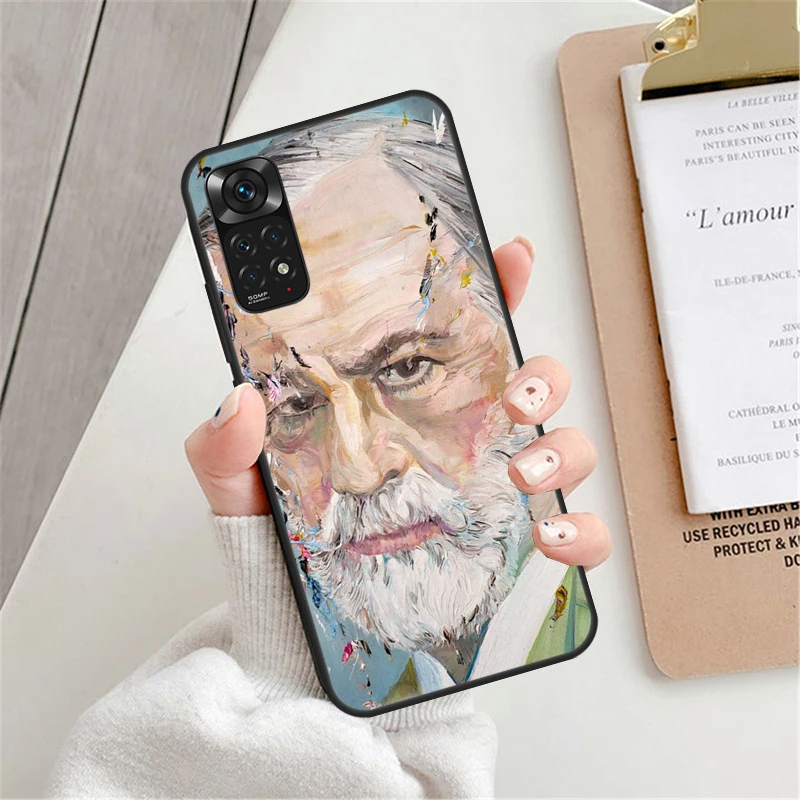 Sigmund Freud founder of psychoanalysis Case For Xiaomi Redmi Note 12 Pro 8 9 10 11 Pro Note 12S 11S 10S Redmi 12C 9C 10C Cover