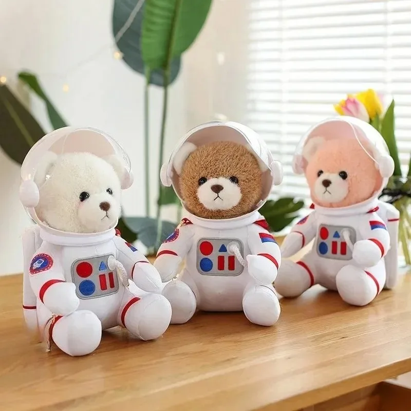 Oso de peluche espacial de 30CM, juguetes de peluche de astronauta, mochila, caja de regalo, decoración, bolso escolar para niños, muñeca, decoración del hogar, regalos de navidad